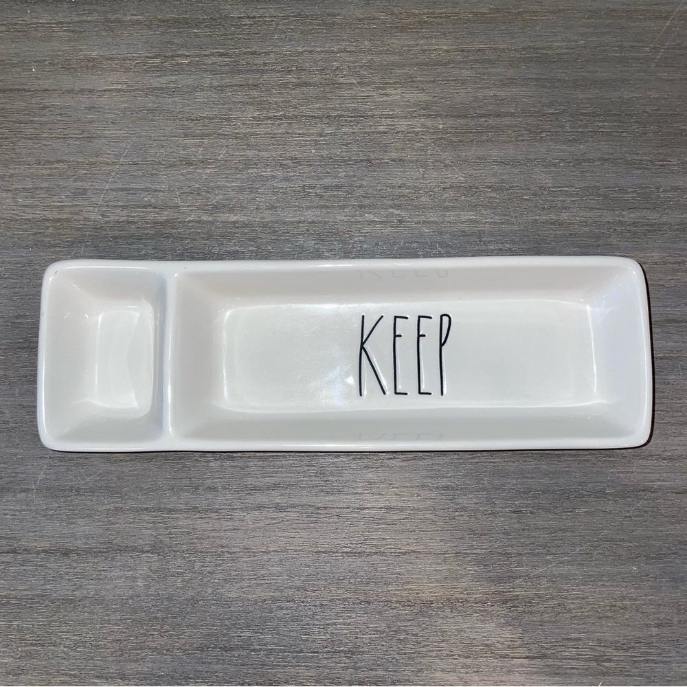Rae Dunn KEEP Divided Tray